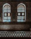 Windows, Walls and a Balustrade in an Old Church 