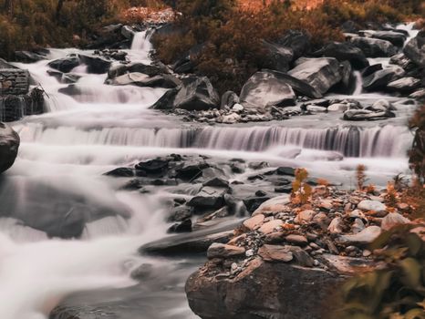 Water Flowing on Rocky River