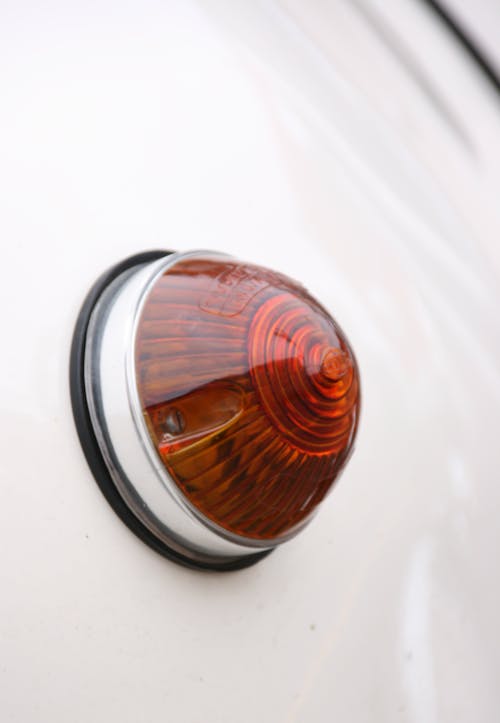 Close-up View of Blinker on Car
