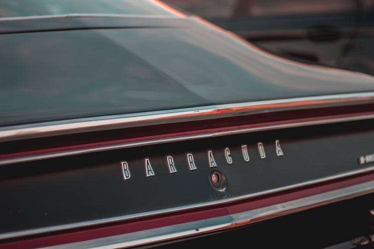 Vintage Car With Logotype On Trunk