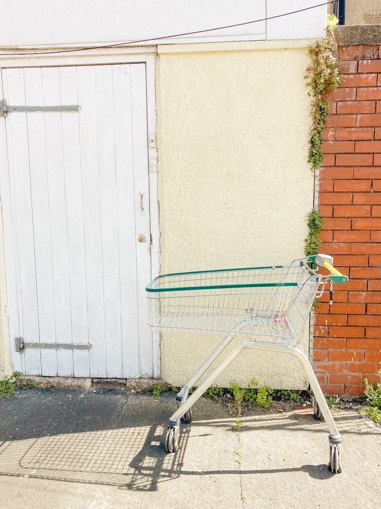 Small Shopping Trolley On Street