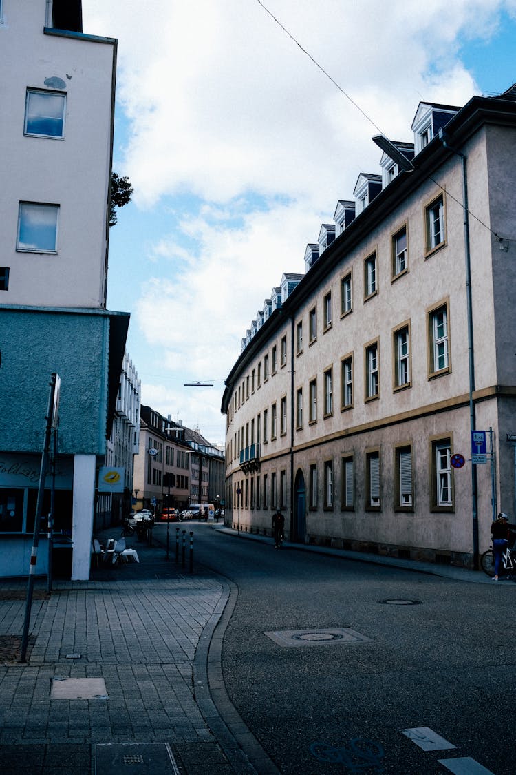 Residential District Street In Modern Township