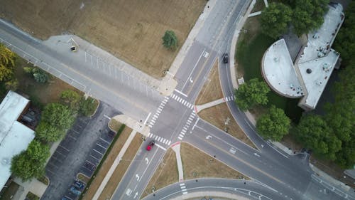 Free Aerial View of a Road Stock Photo
