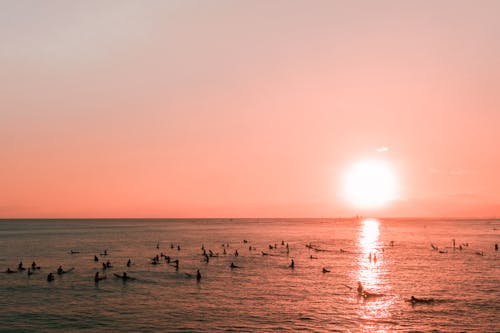 akşam, akşam karanlığı, deniz içeren Ücretsiz stok fotoğraf