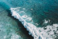 Aerial View of Ocean Waves