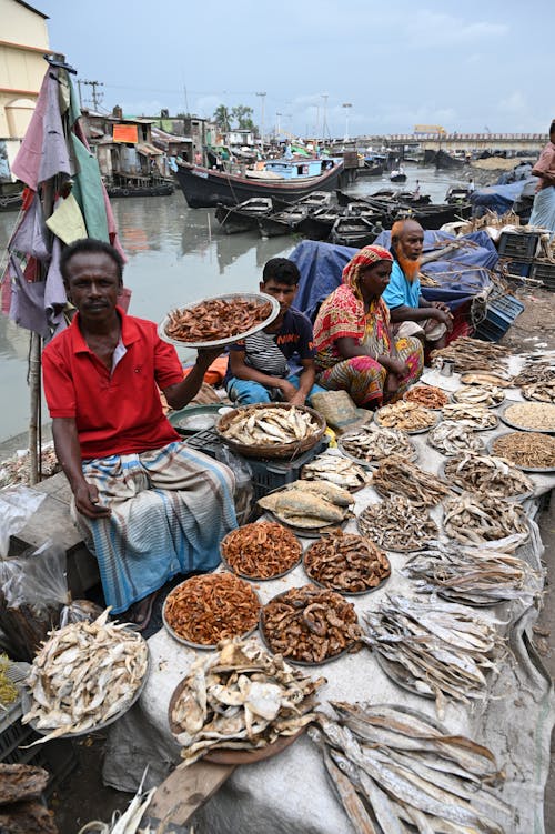 Vendors Selling Dried Seafood