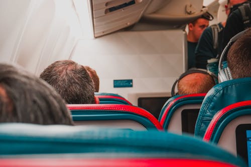 People Inside a Commercial Airplane