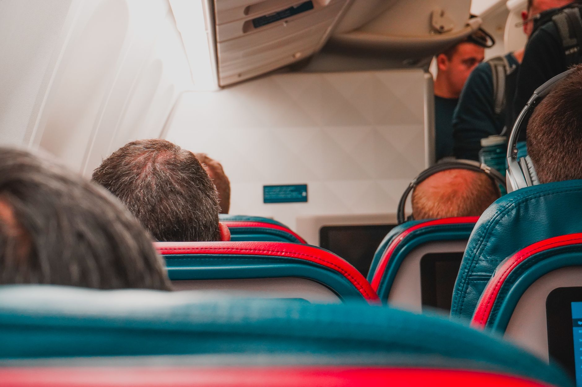 travel pillow on airplane seat