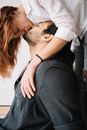 Romantic Couple Kissing Passionately