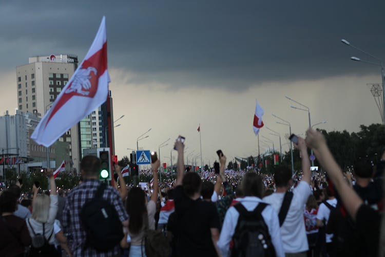 People Gathering In A Rally