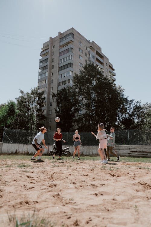 A Group of Friends Playing Soccer 