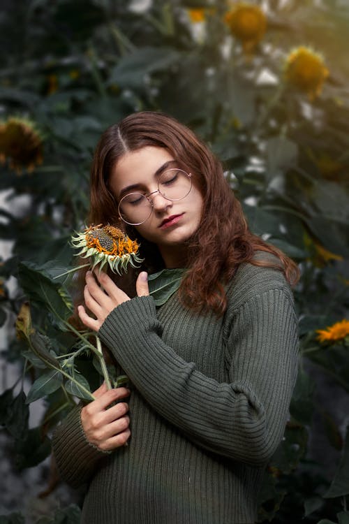 Fotos de stock gratuitas de gafas, girasol, jersei