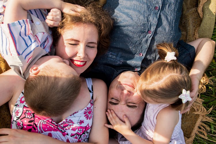 Kids Kissing Their Parents