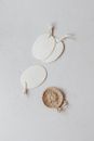 White and Brown Round Ornament