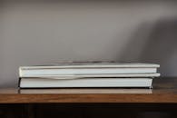 Textbooks for studies and reading on table