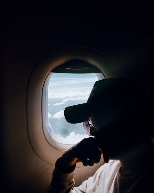 Imagine de stoc gratuită din cer frumos, fereastra avionului, fereastră de aeronave