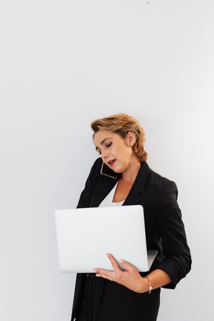 Business Woman Talking On A Phone 