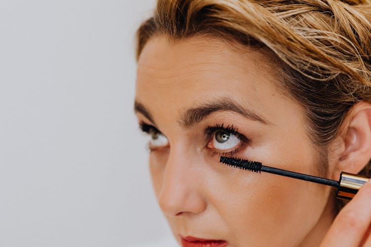 Woman Applying Mascara