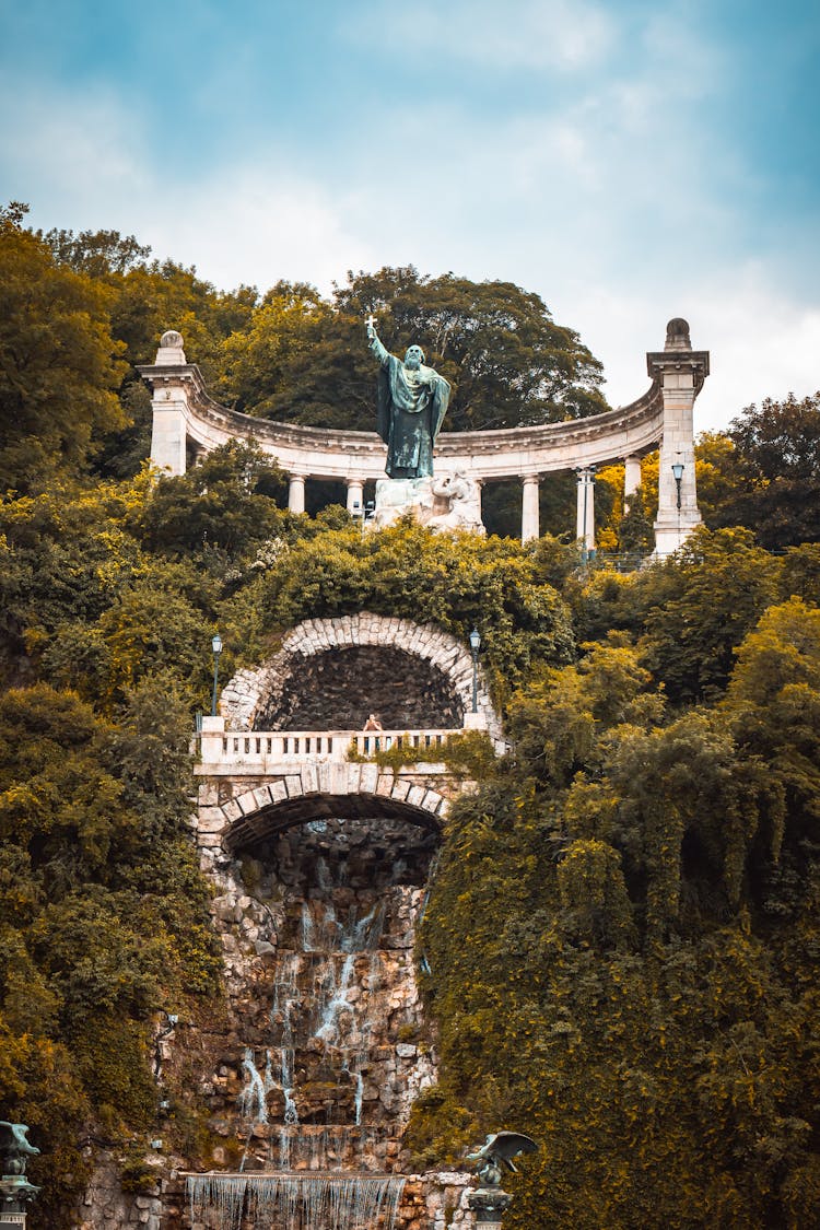 St.Gerard Sagredo Statue Under Blue Sky