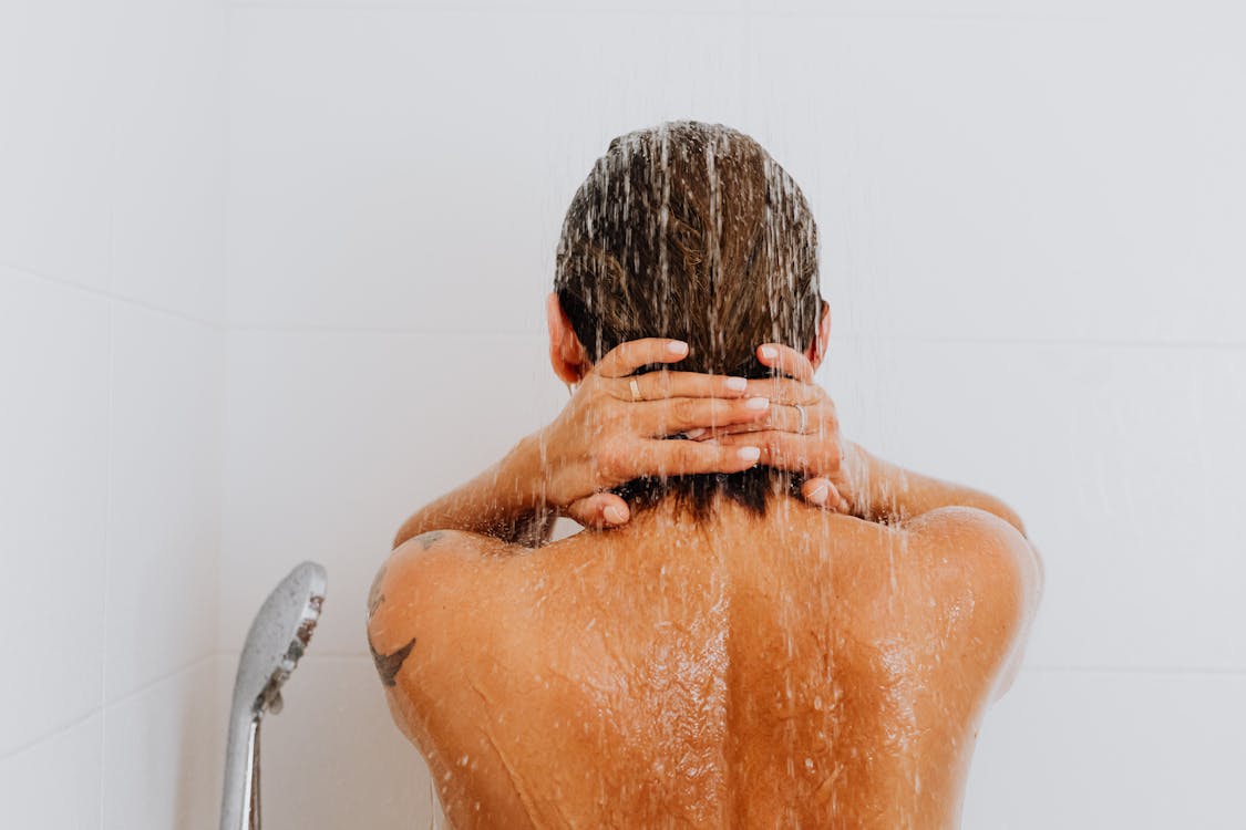 Free Woman in Shower Stock Photo