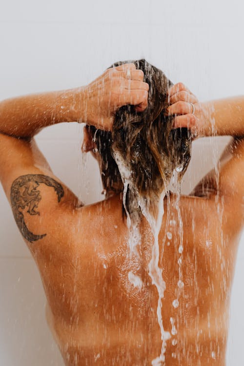 Woman Washing Her Hair