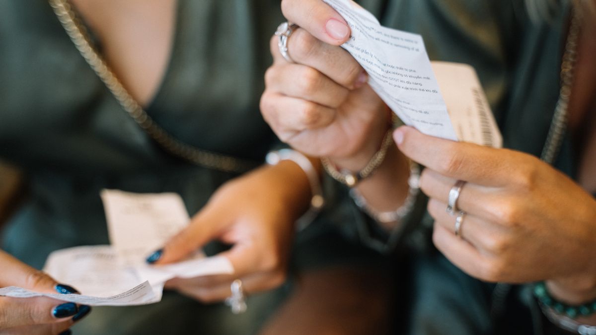 Receipts and billing paperwork showing hotel charges