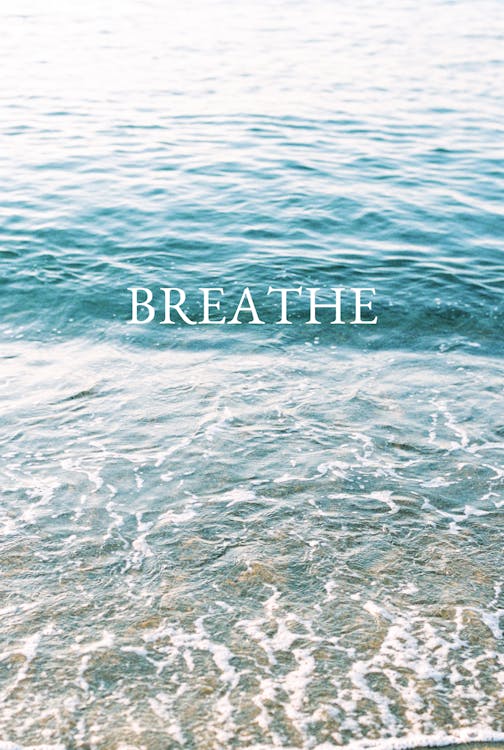 Free The Word Breathe as Concept in Saving Earth Stock Photo