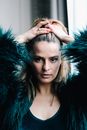 Woman in Black Fur Jacket