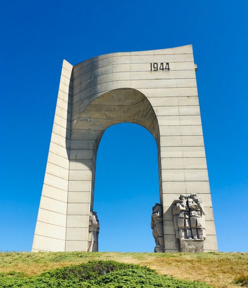 Free Explore the powerful 1944 monument in Beli Osam, Bulgaria, commemorating the Second World War. Stock Photo