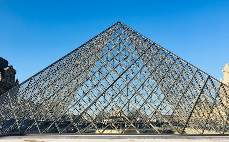 Clear Sky Over Glass Pyramid