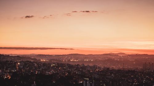 Free Stunning aerial view of Belo Horizonte, Brazil, during a vibrant sunset. Stock Photo