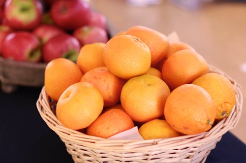 Orange Fruits on Brown Woven Basket