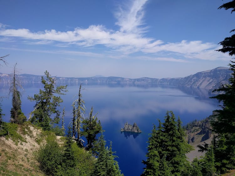 Volcanic Landscape With Crater Lake