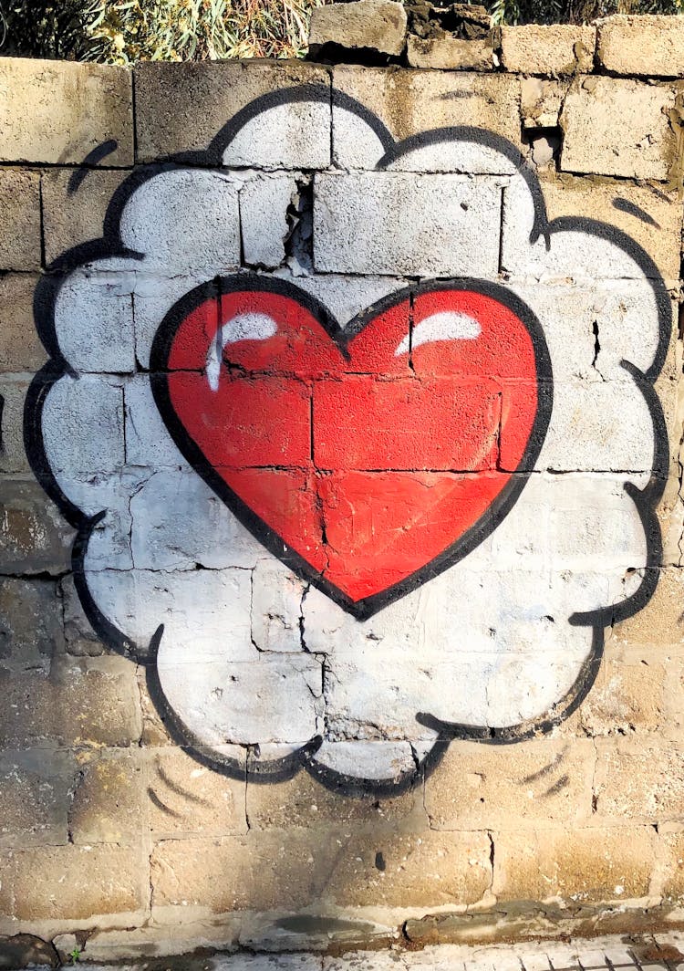 Street Painting Of A Red Heart