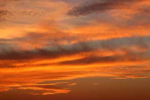 Grijze Wolken Tijdens Zonsondergang