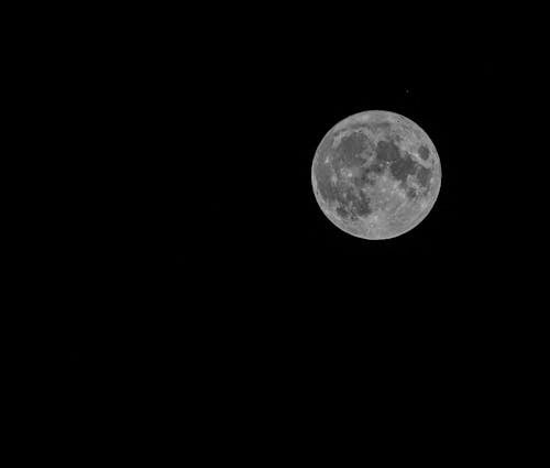 Full Moon in Black Background
