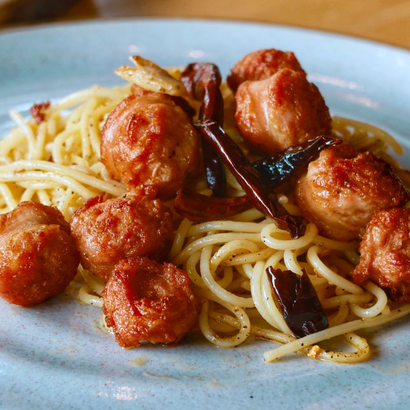 Air Fryer Chili Meatballs