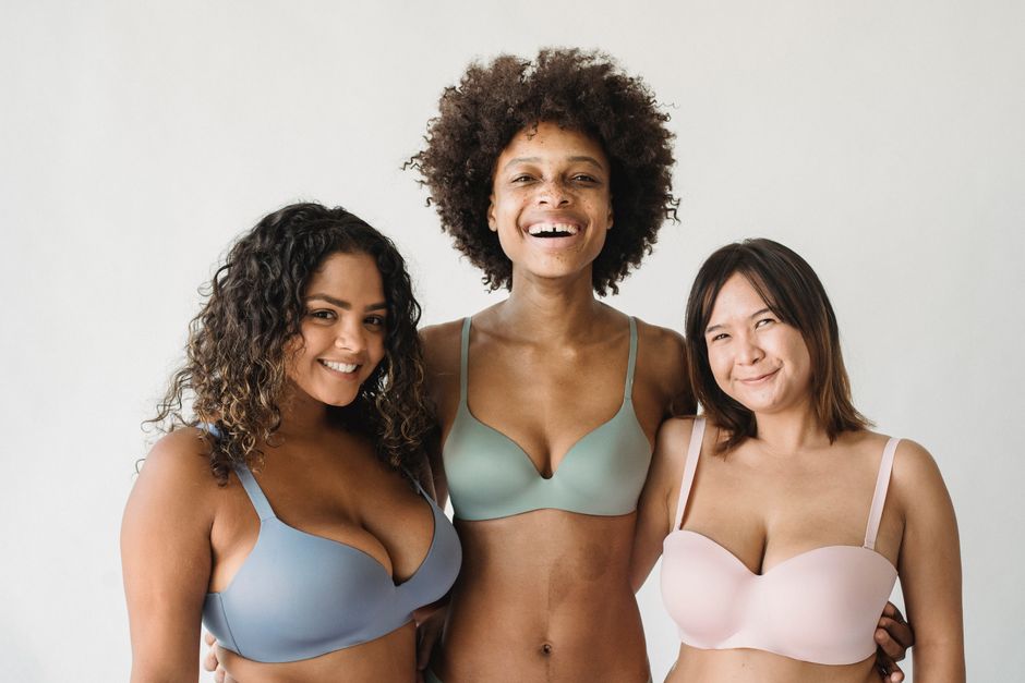 confident woman smiling in beautiful supportive lingerie confident woman smiling in beautiful supportive lingerie