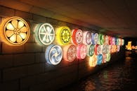 Black and Yellow Round Lantern