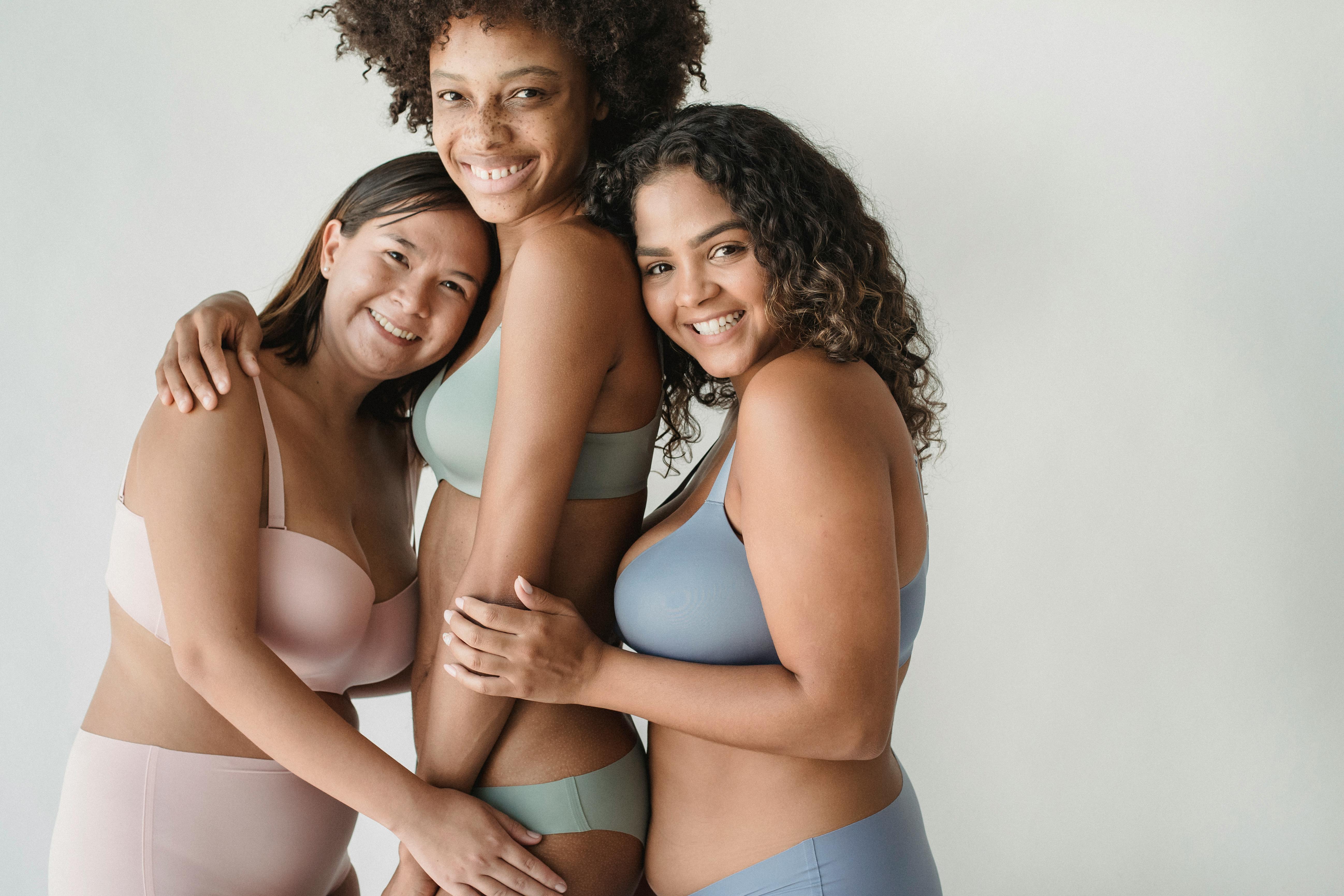 Women in Pastel Color Brassieres and Panties · Free Stock Photo