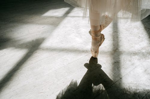 Person Wearing Ballet Shoes