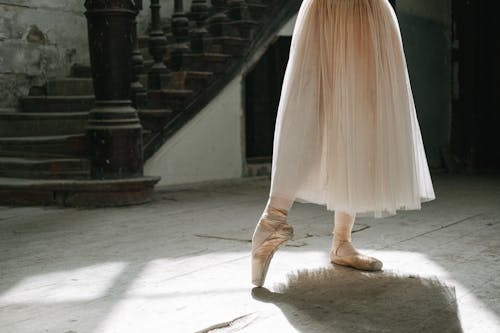 Person Wearing Pointe Shoes