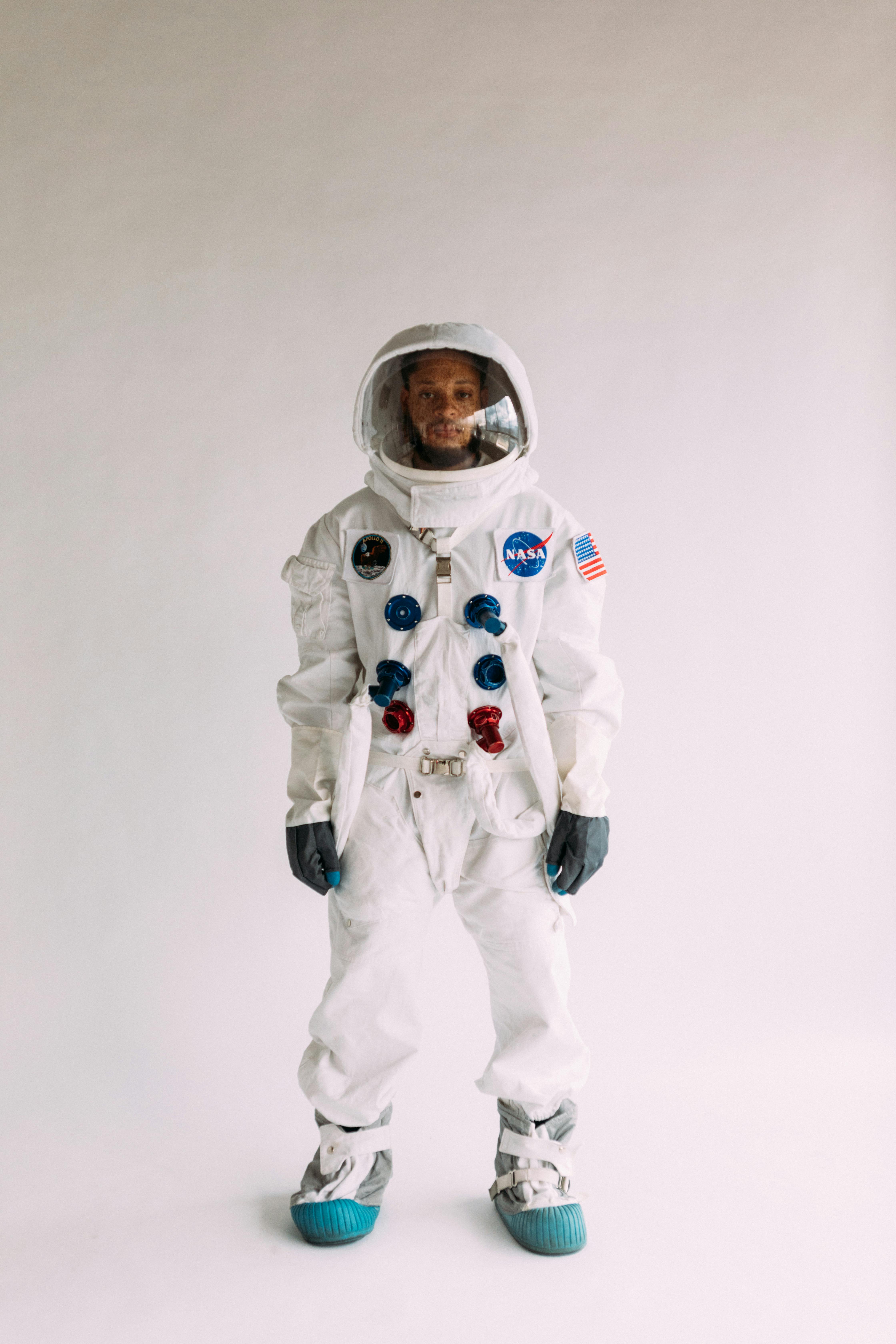 astronaut wearing jordans