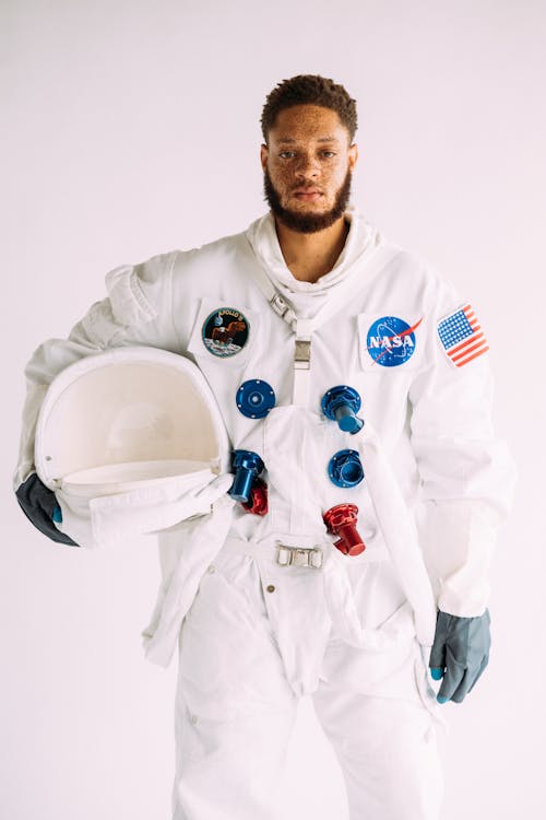 Free Man Wearing A Space Suit Stock Photo