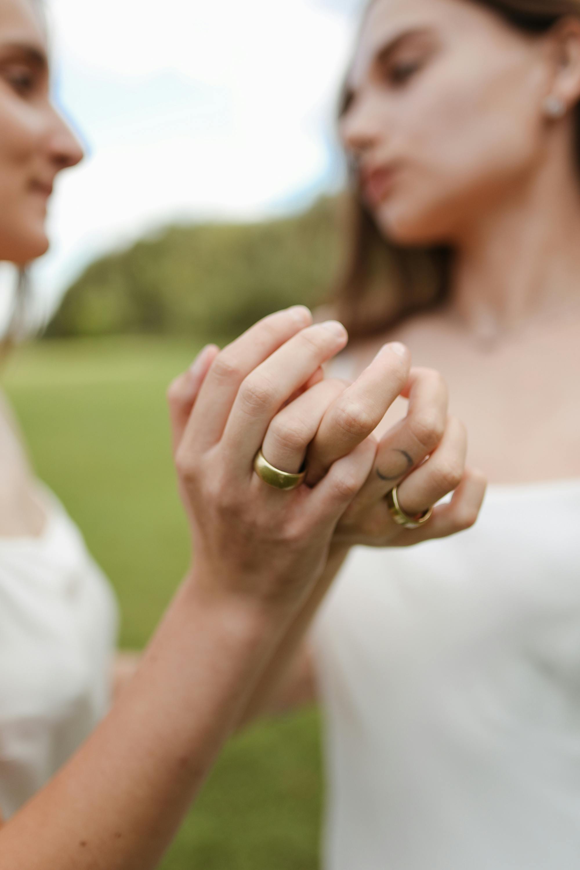 a couple holding hands