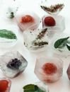 White Green and Red Ice Cubes