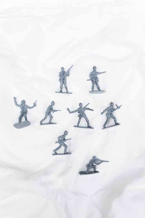Free Toy Soldiers on White Background Stock Photo