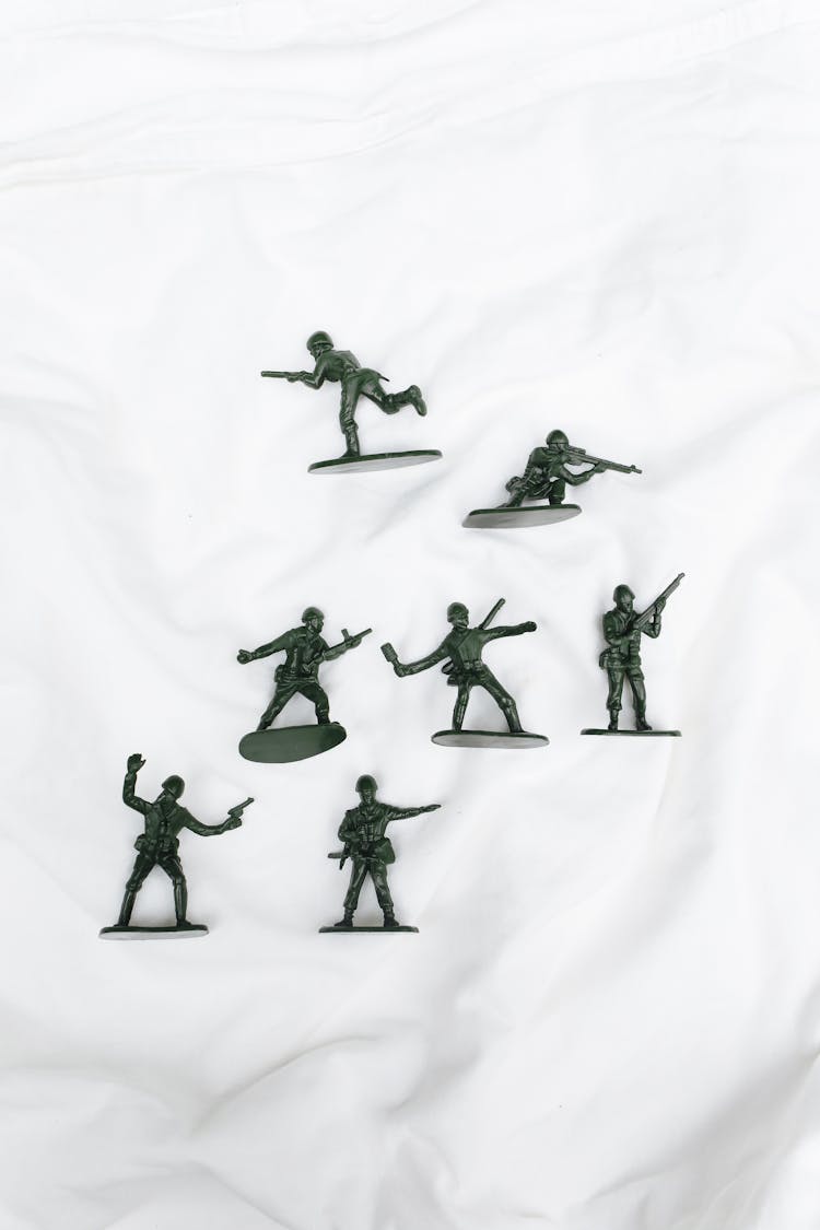 Collection Of Plastic Toy Soldiers