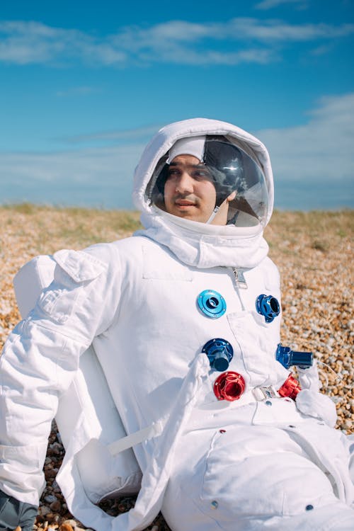 Man Wearing An Astronaut Costume
