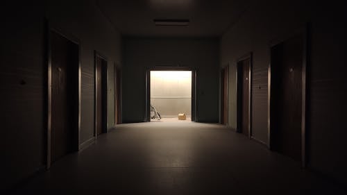 Free Light in the End of Corridor Stock Photo